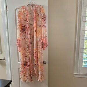 NWT floral print sheer robe by Victorias secret
